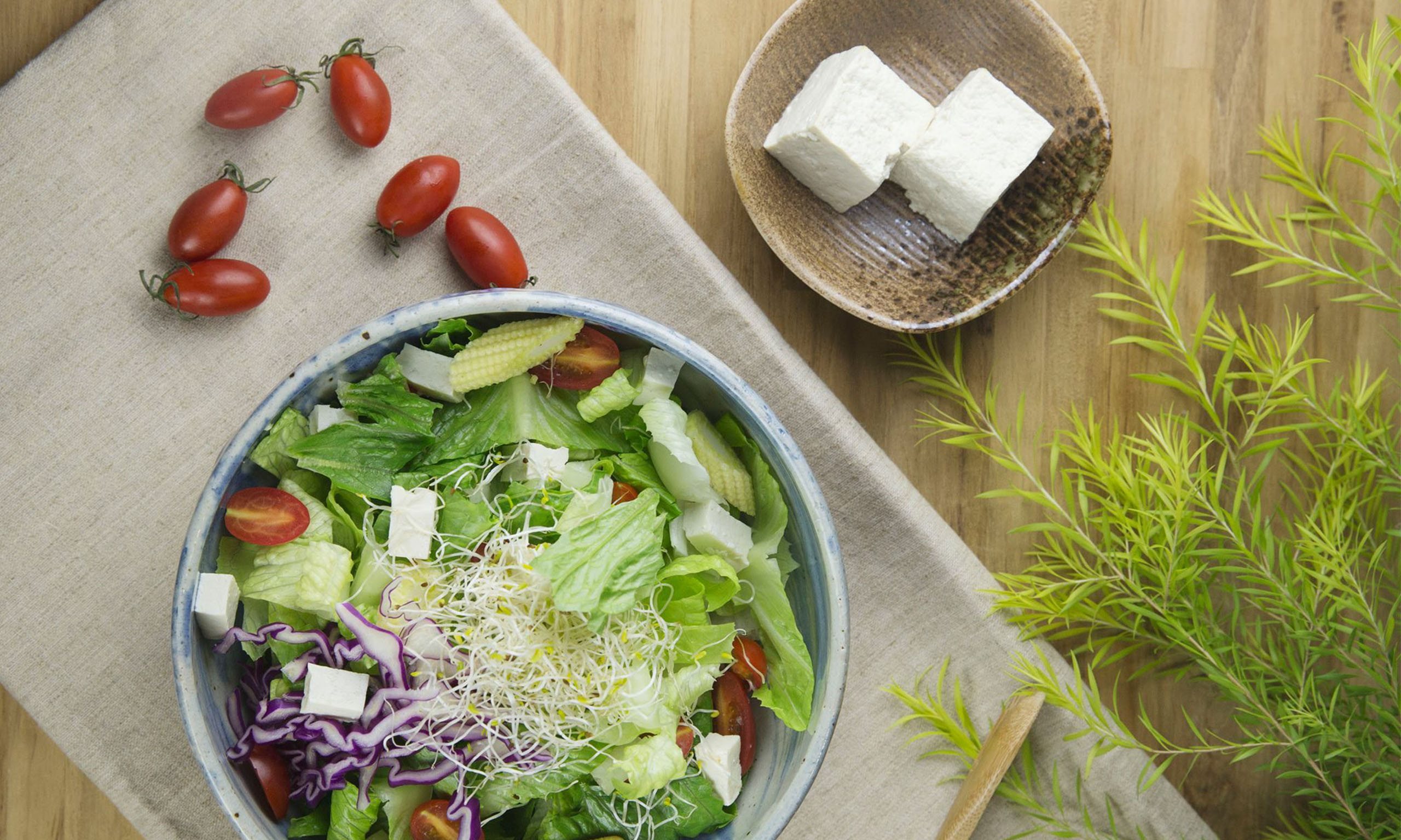 Handmade Tofu Salad - Use non-GMO soybeans