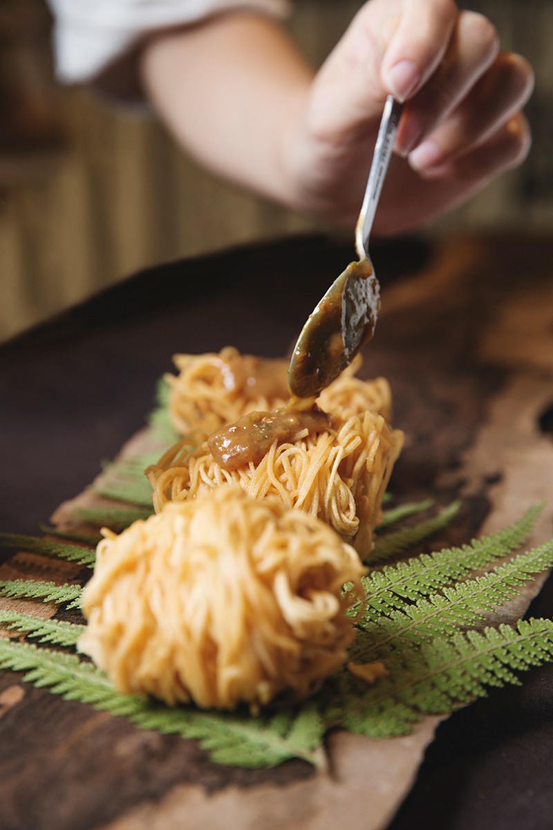 Handmade tofu wrapped in Golden Vermicelli Rolls  | Made of naturally non-GMO soybeans from Taiwan | KOUJI Restaurant