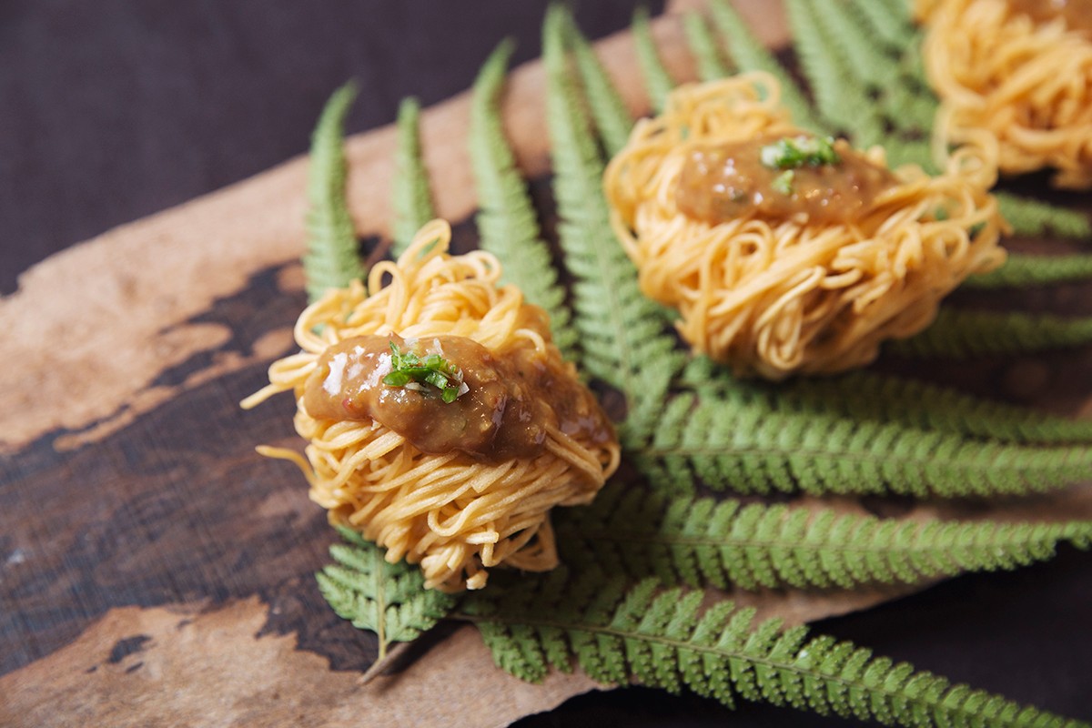 Handmade tofu wrapped in Golden Vermicelli Rolls  | Made of naturally non-GMO soybeans from Taiwan | KOUJI Restaurant