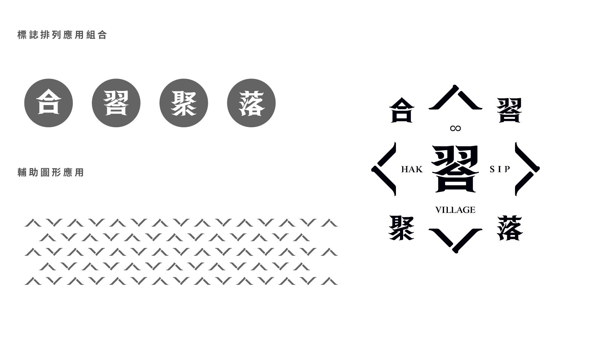 The LOGO is based on man to create the significant value of HAKSIP Village; the characteristics of the LOGO are designed to match the colors and style of the space; the LOGO design is finally completed by using Chinese characters.  | Taipei Cultural experience | CAN Culture