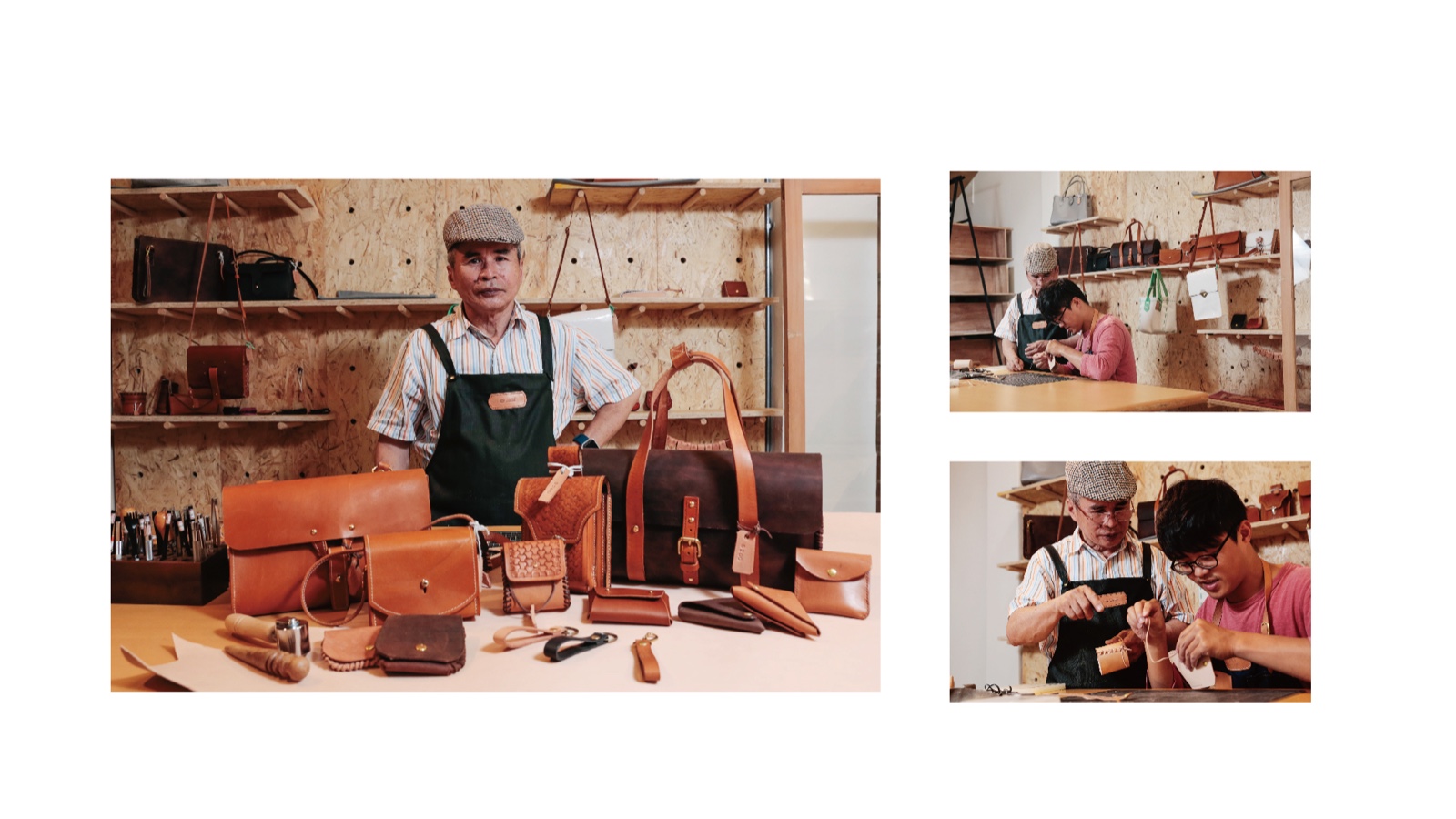 The design of the brand logo is inspired by the faces of mischievous children; stitching elements are added and the color scheme uses the color of leather and the lively yellow to express the practice of Leather-Playing Children in the life ethos of “retired yet moving forward”.  | Taipei Cultural experience | CAN Culture