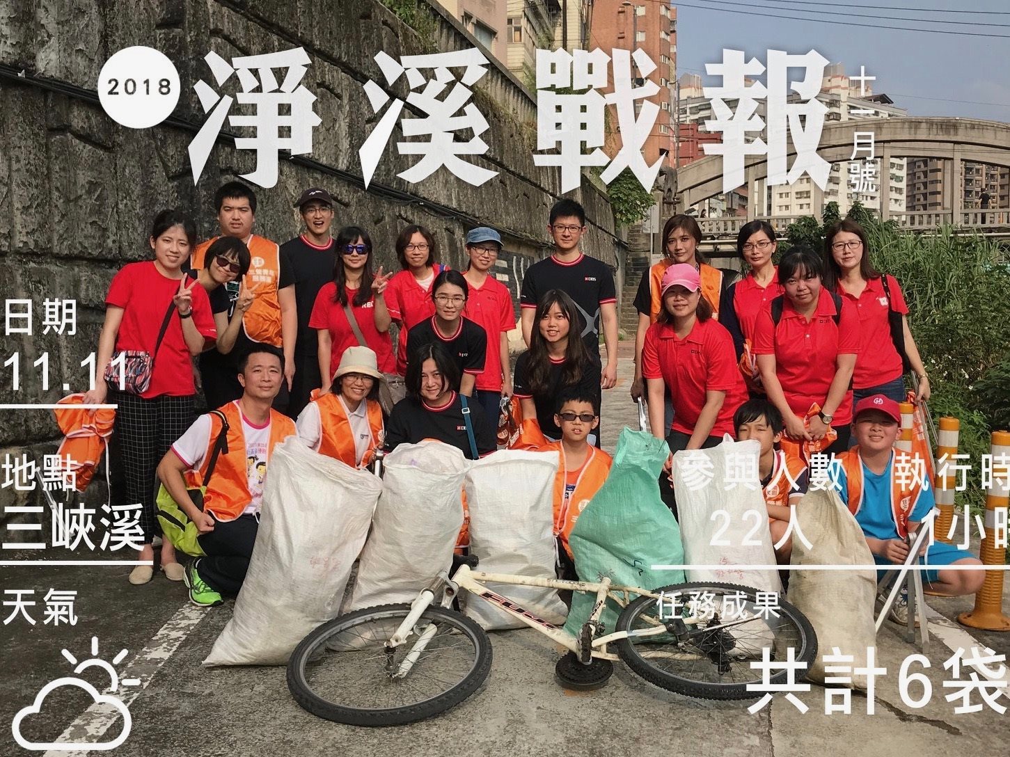 2018/11/11 River Clean-up Operation in Taiwan, Taipei Sanxia